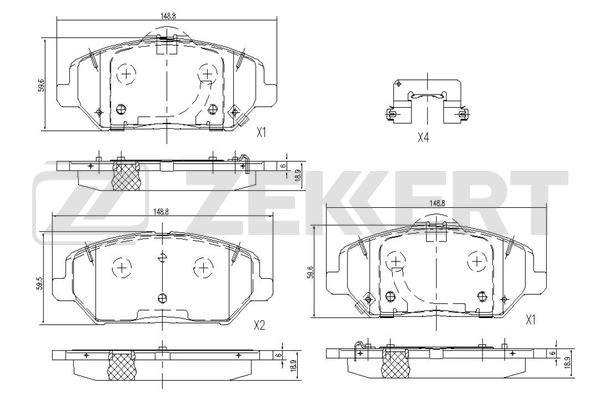BS1236ZEKKERT-Комплекттормозныхколодок,дисковыйтормозBS-1236купитьвМинскеиРБ.